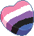 genderfluid candy heart