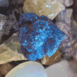 bright royal blue crystalized rock