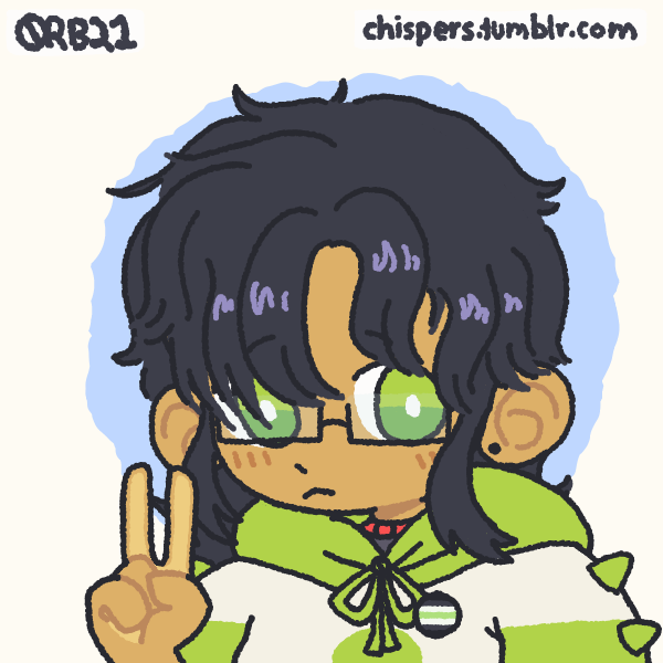 boy in dinosaur hoodie and glasses wearing agender pride pin and holding up peace sign