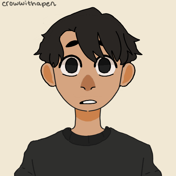 startled boy in black sweatshirt