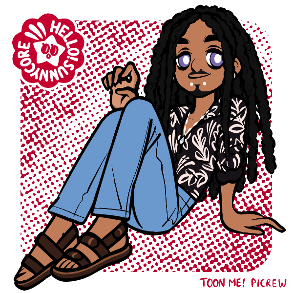 man with long dreadlocks wearing partly-unbuttoned floral shirt