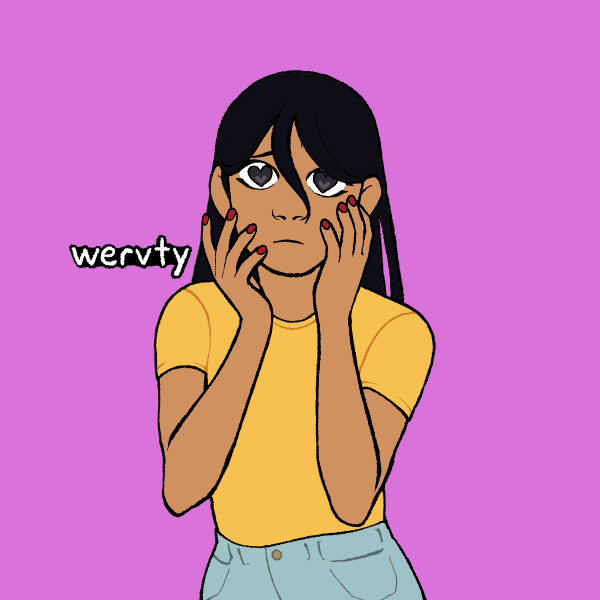 anxious woman with long hair and painted nails holding her face