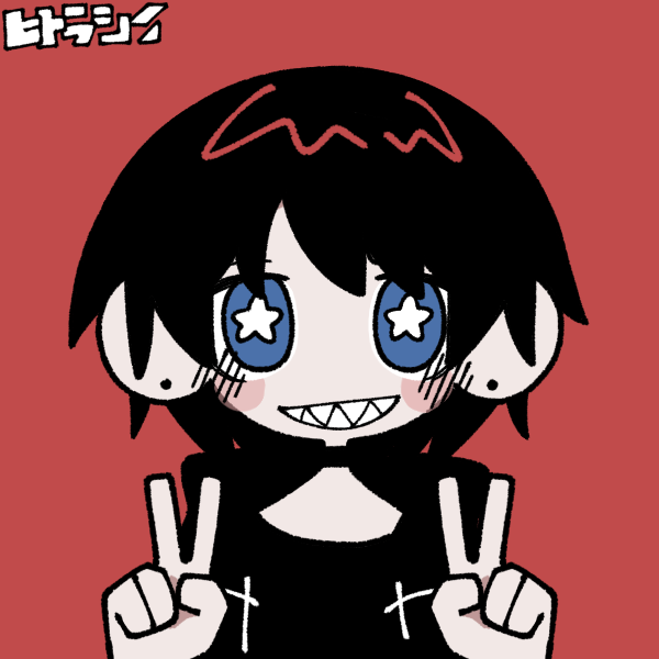 emo boy holding up peace signs