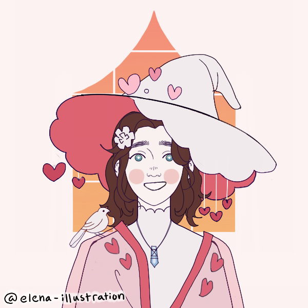 androgynous guy wearing Valentine's Day themed witch clothing