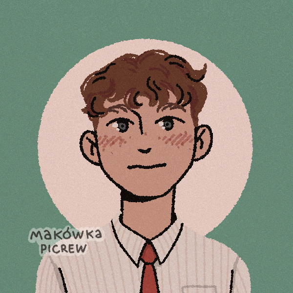 awkward freckled boy in striped shirt and tie