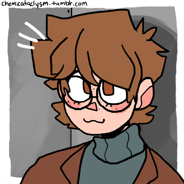 boy with big glasses and freckles in turtleneck