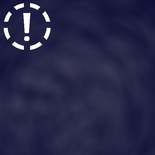 blurred image with a warning symbol in the upper left corner
